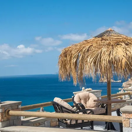 Stylish House Panoramic Sea And Sunset View Ίος
