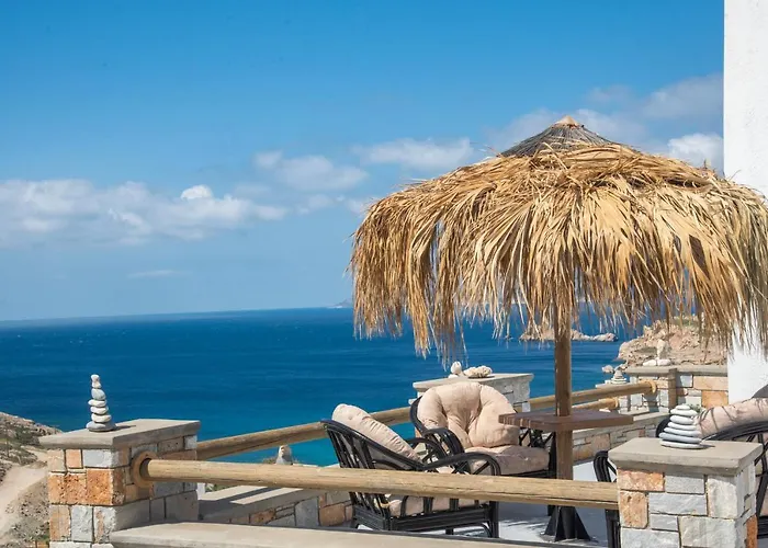 Stylish House Panoramic Sea And Sunset View Chora