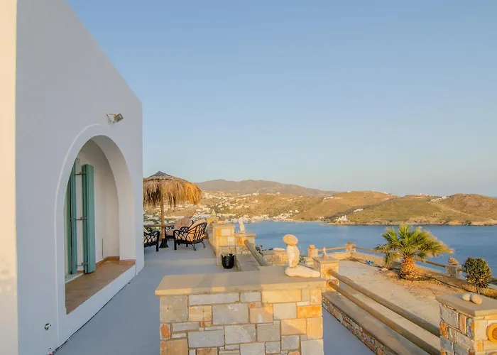 Stylish House Panoramic Sea And Sunset View Ferienhaus Chora